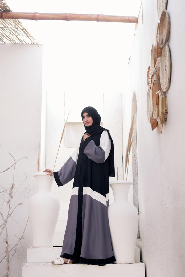 Tri-Color Abaya