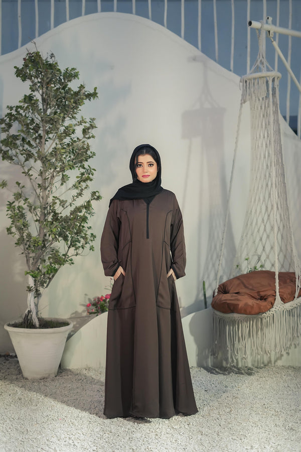 Sports Abaya Brown