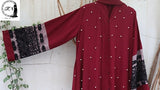 Maroon Luxury Abaya